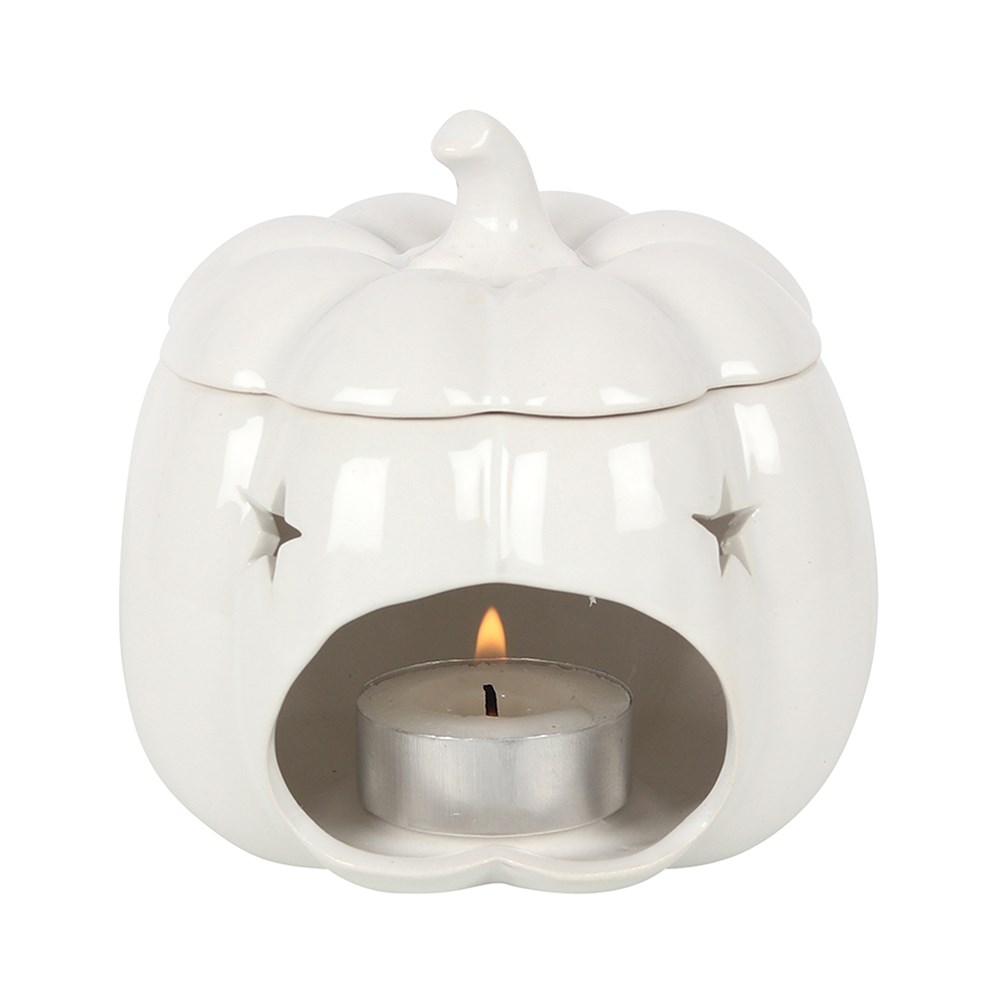 White Pumpkin Wax / Oil Burner Autumnal Home Accessory by Something Different