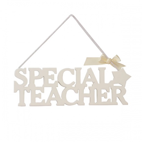 White Hanging Special Teacher Gift Plaque