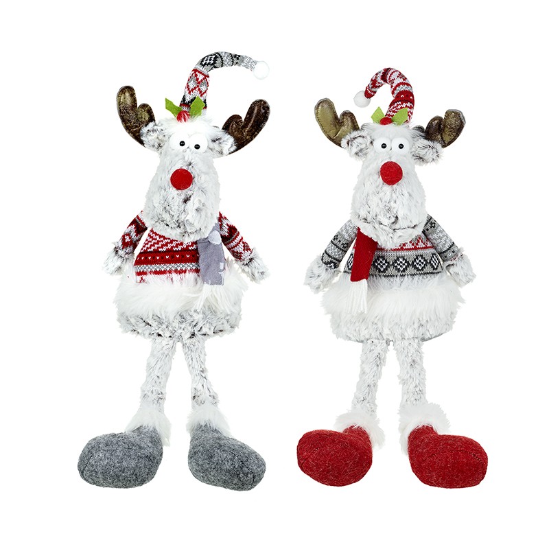 Heaven Sends Set of 2 Sitting Reindeer Decorations