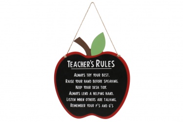 Teacher's Rules Hanging Gift Plaque