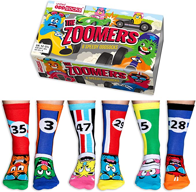 United Oddsocks Zoomers Car Themed Children's Socks GFHP