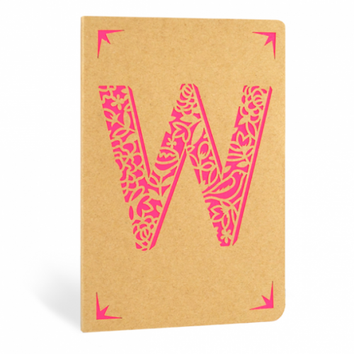 Monogram Kraft Laser Cut Out Designs Notebooks Choice of Different Letters - Picture 8 of 10