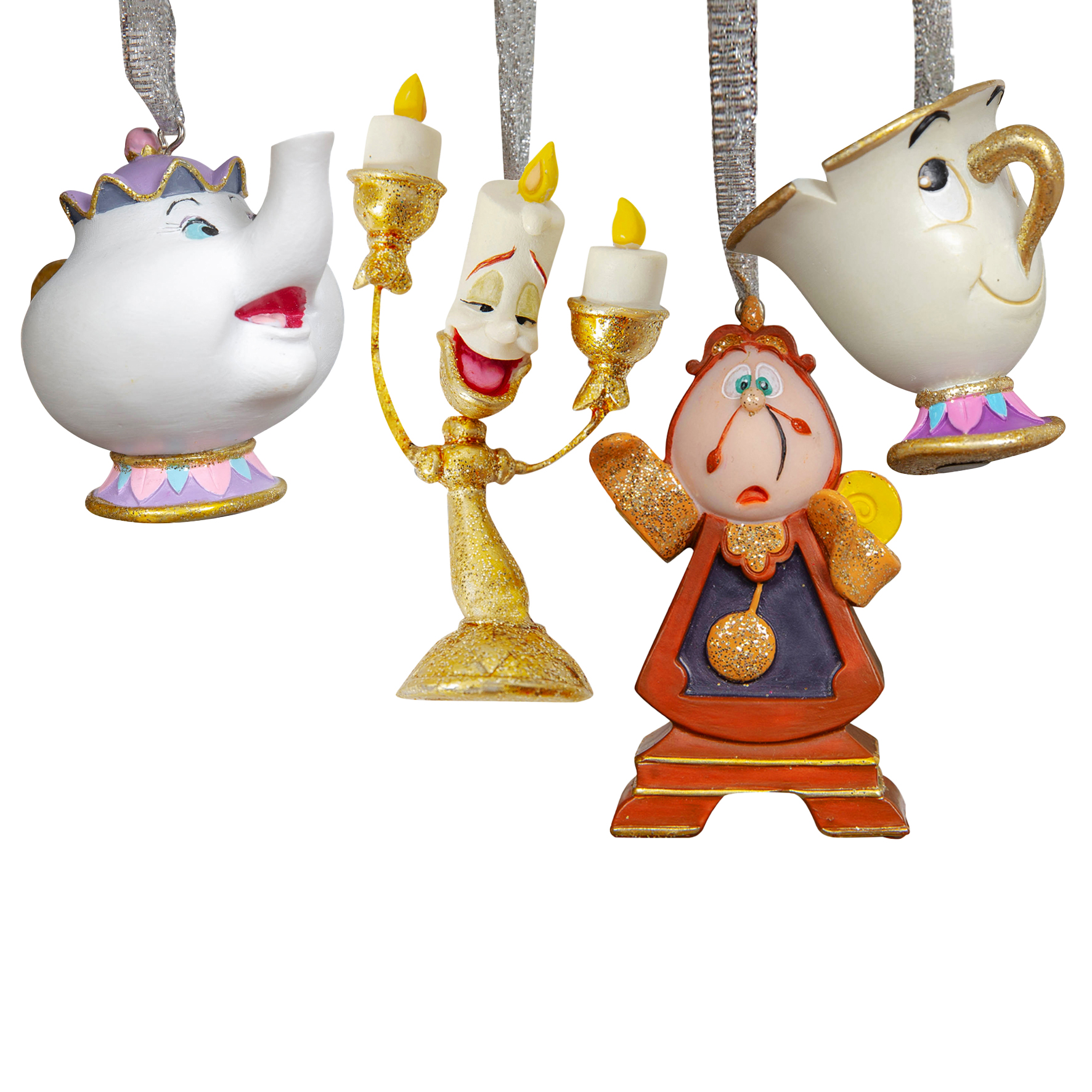 Widdop Beauty and the Beast Disney Christmas Tree Decorations