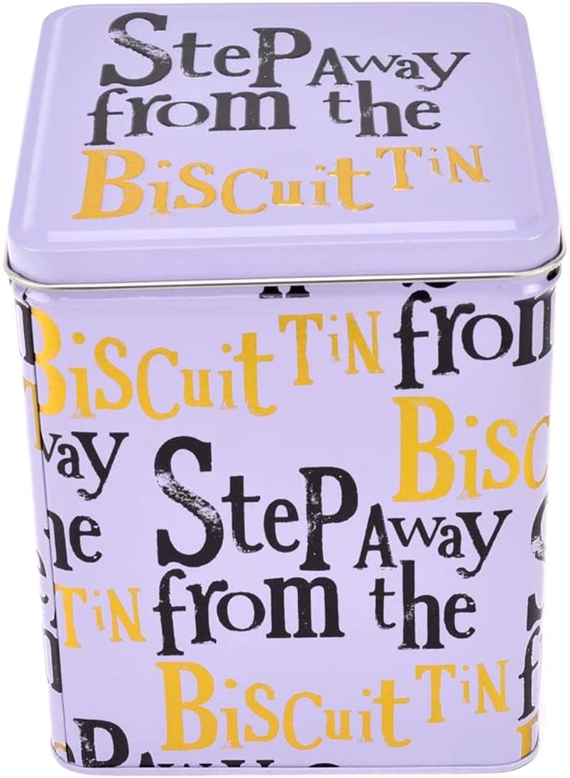 Bright Side Gold and Black Humorous Biscuit Storage Tin