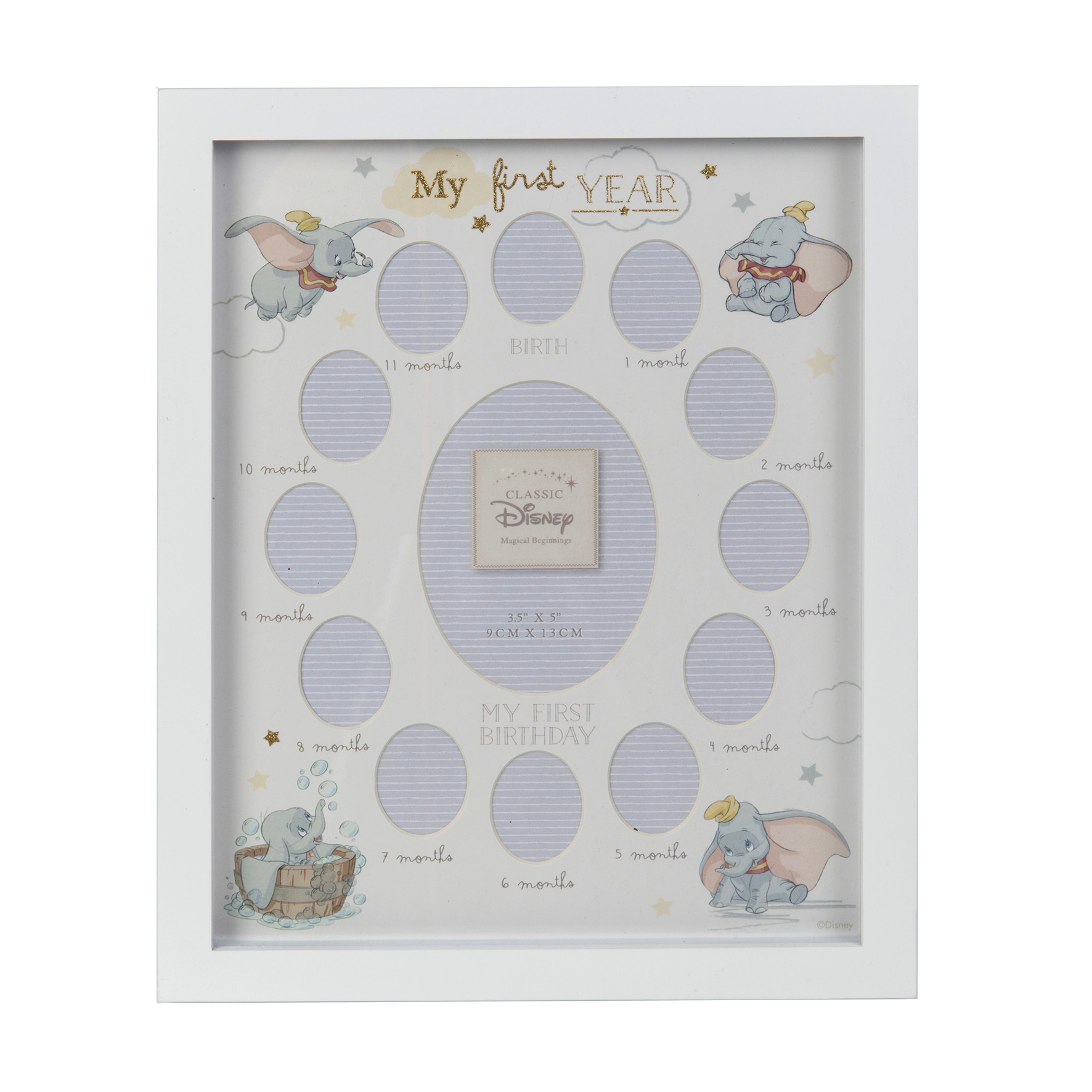 Disney Classic My First Year Dumbo Themed Decorative Baby Photo Frame