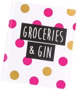 Widdop Spotty Groceries and Gin Novelty Notebook