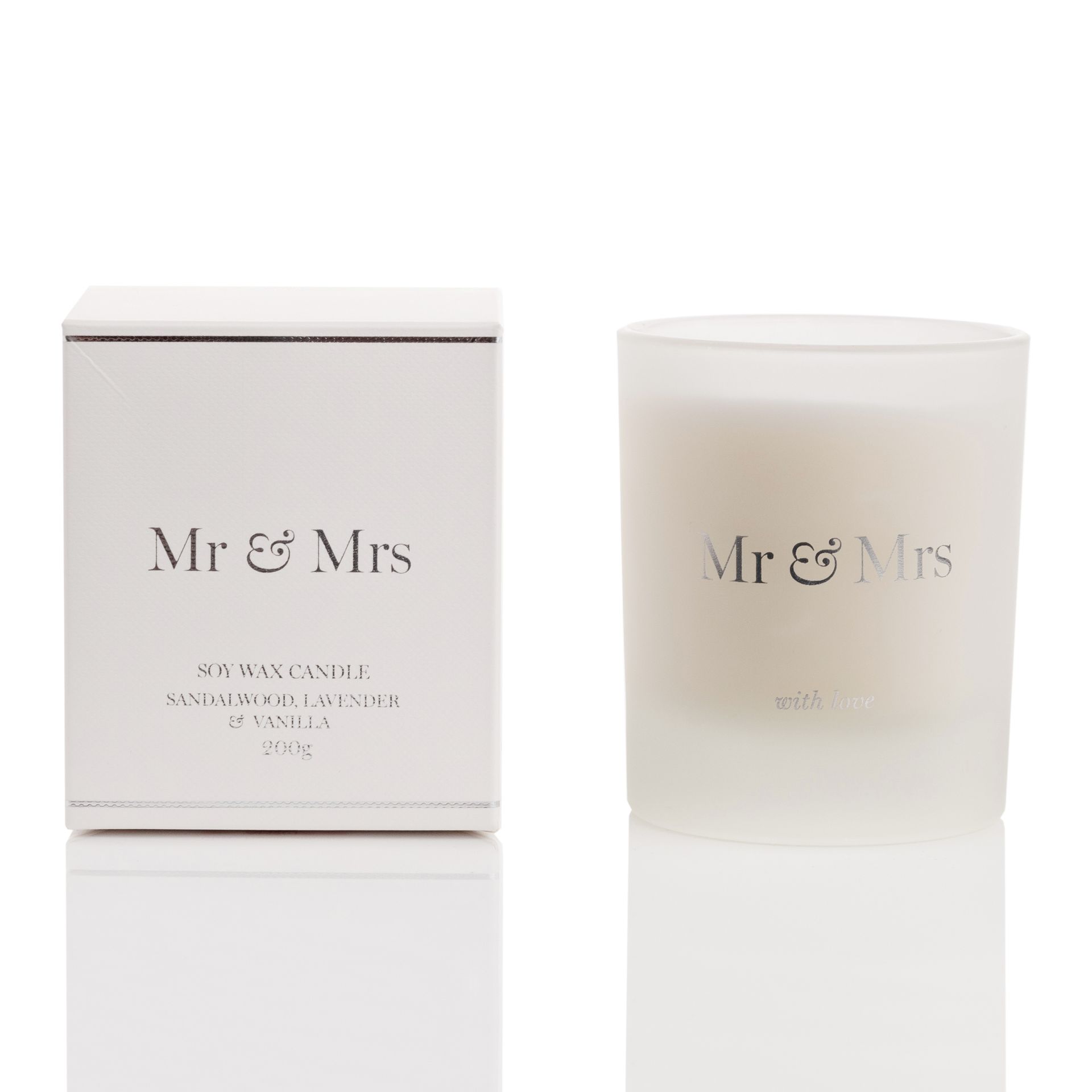 Widdop Amore Mr and Mrs Wedding Boxed Candle