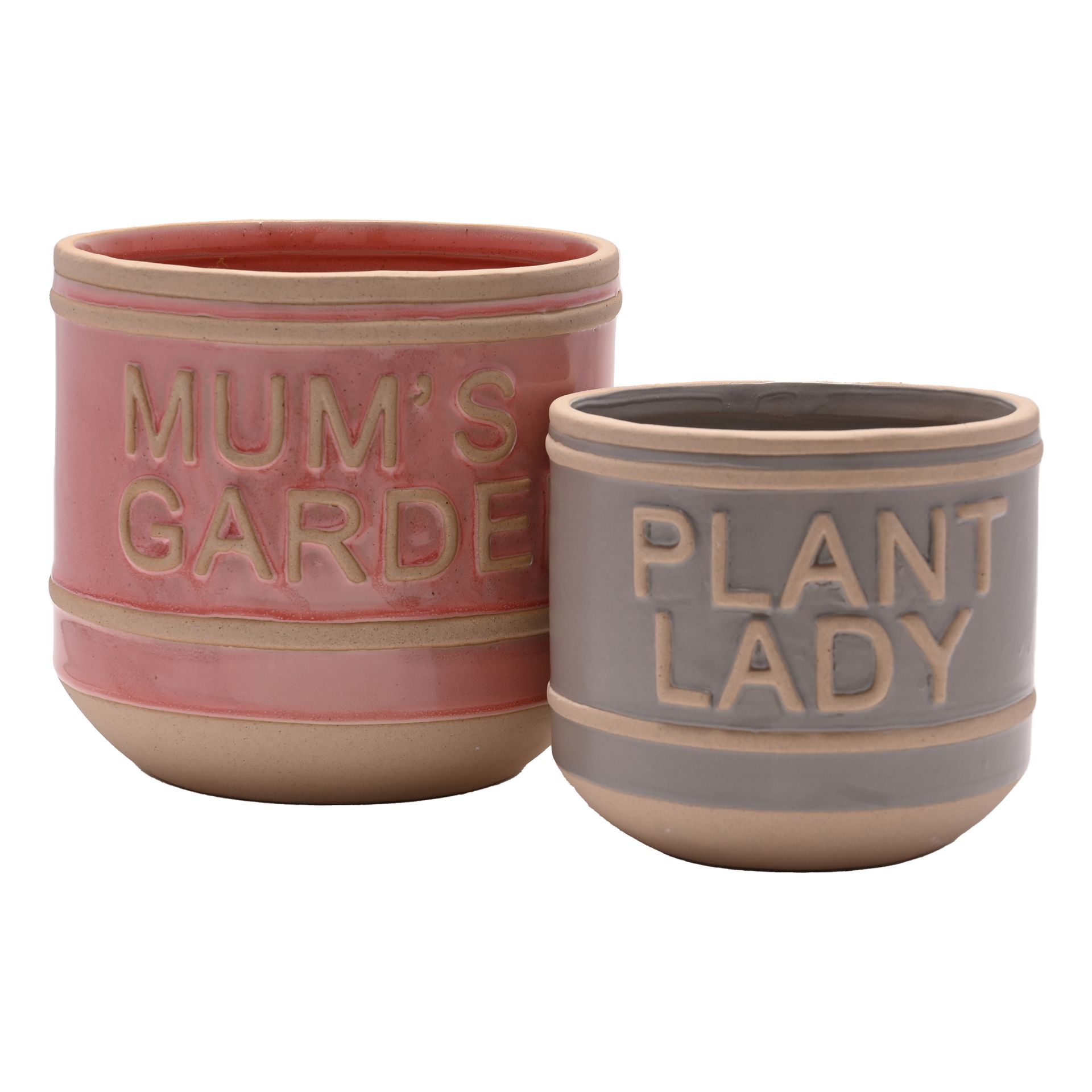 Widdop Set of 2 Ceramic Mum's Garden & Plant Lady Planters