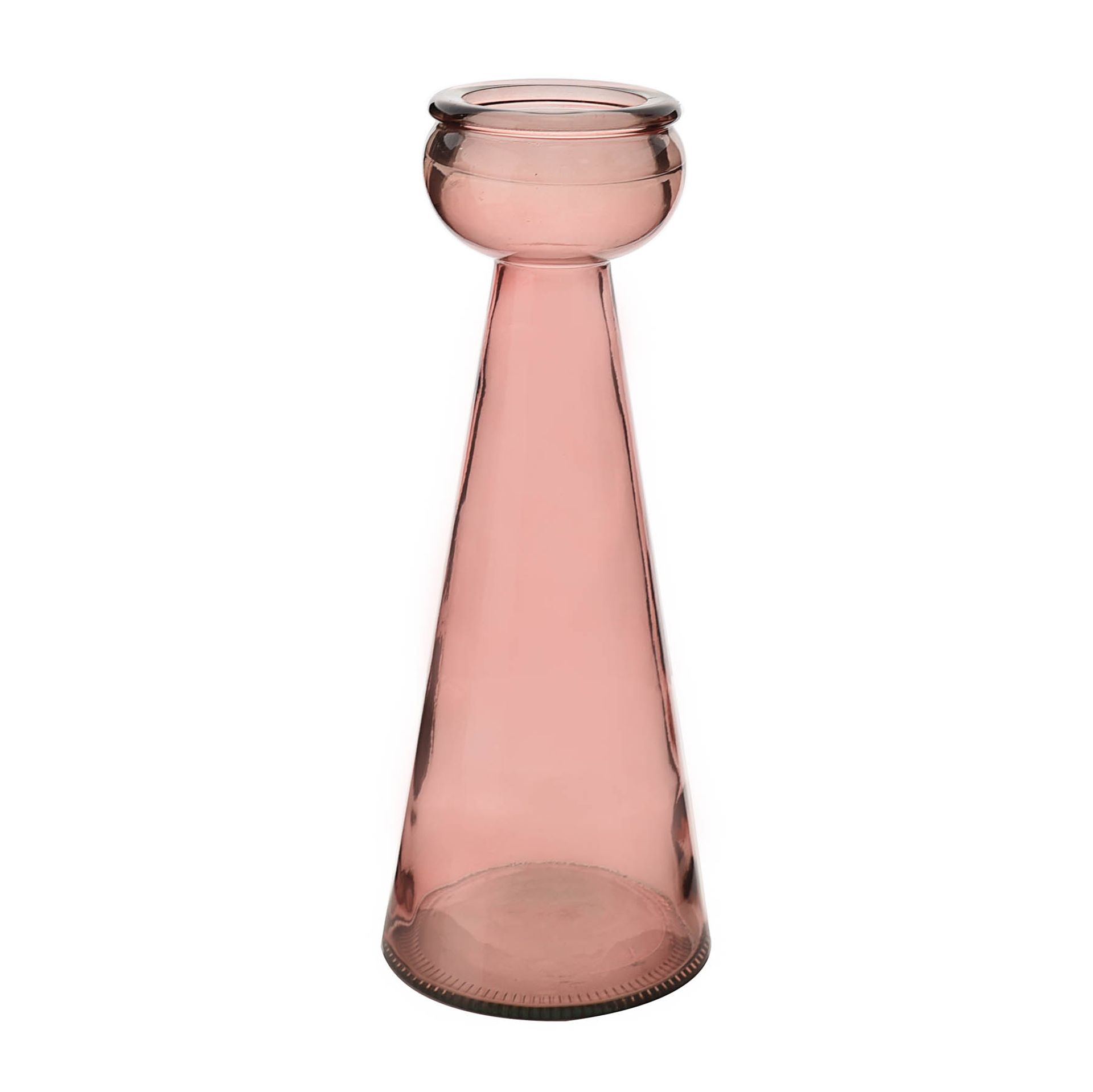 Widdop Recycled Glass Pink Tapered Large Vase