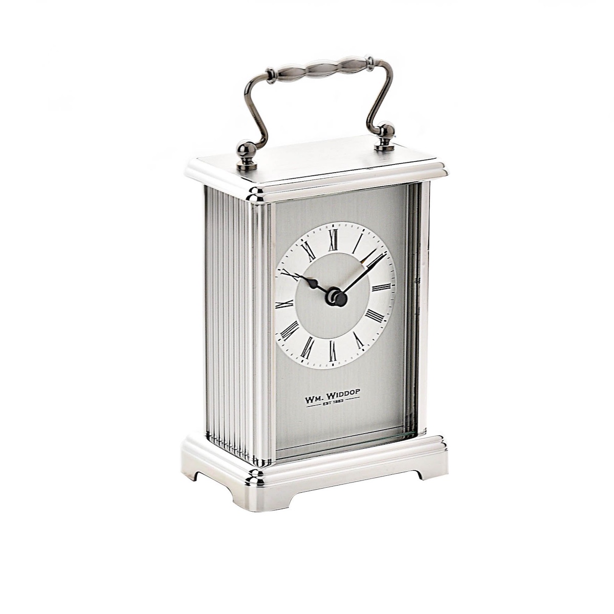 Widdop Silver Design Carriage Clock | Gifts from Handpicked