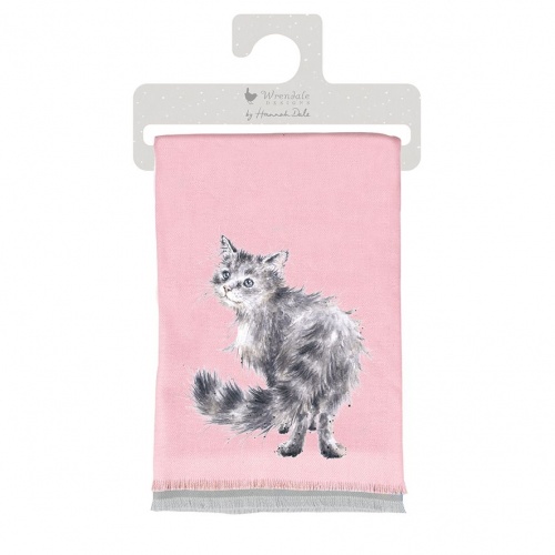 Wrendale Designs Cat Design Winter Scarf with Gift Bag
