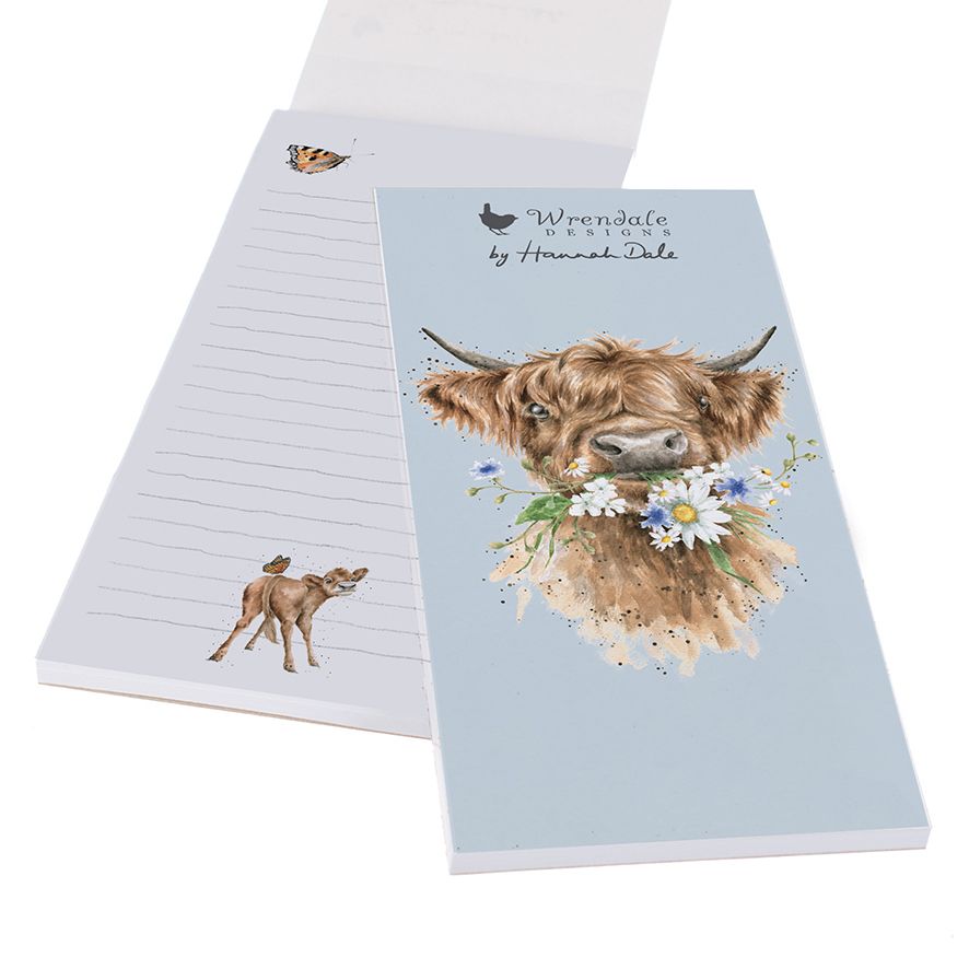 Wrendale Designs Highland Cow Shopping List Pad Handpicked