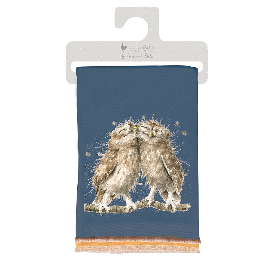 Wrendale Designs Owl Design Winter Scarf with Gift Bag