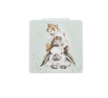Wrendale Designs 'Piggy in The Middle' Compact Mirror With Gift Box