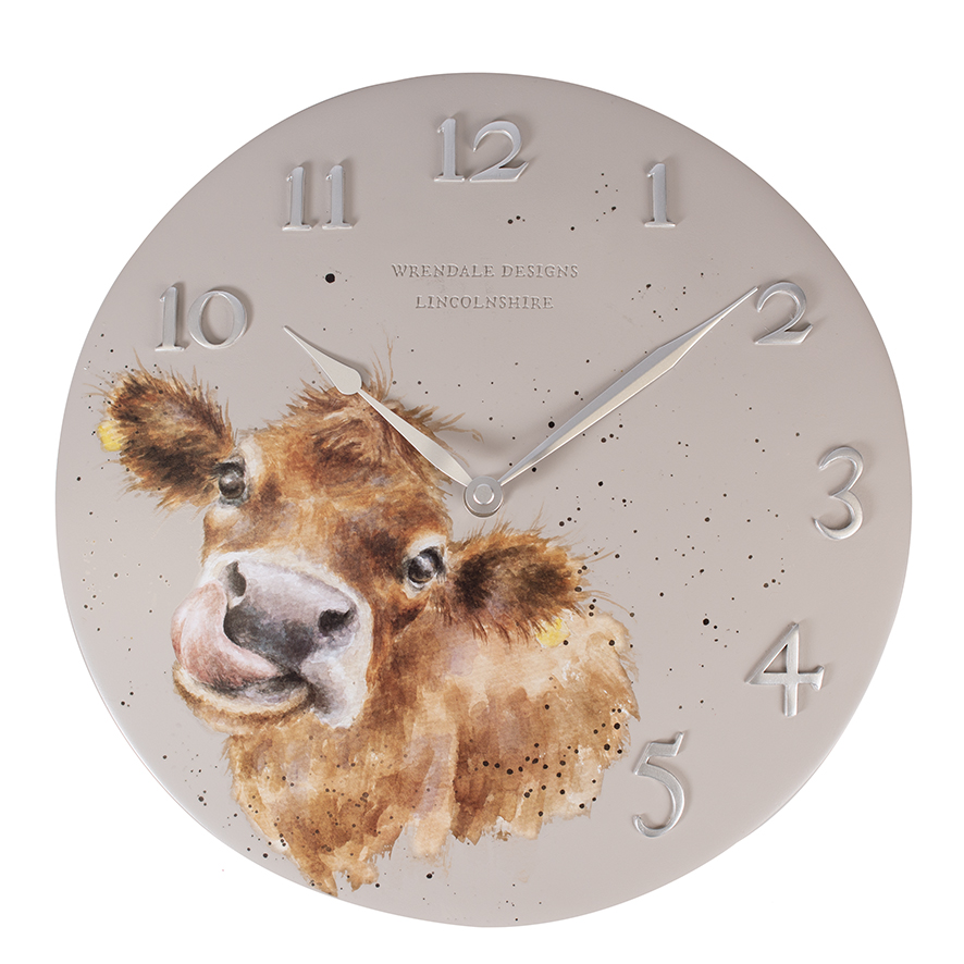 Wrendale Designs Wall Clock Mooo Cow Design