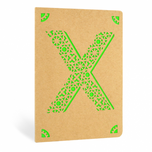 Monogram Kraft Laser Cut Out Designs Notebooks Choice of Different Letters - Picture 9 of 10