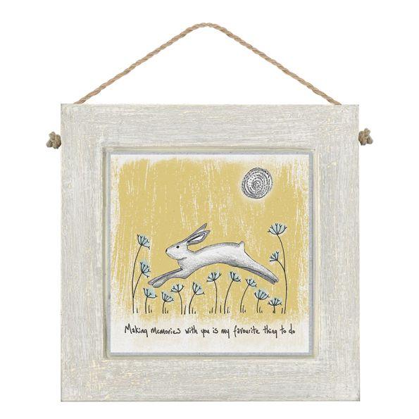 East of India Making Memories With You Hare Wooden Plaque