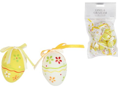 Gisela Graham Easter Decorations - Yellow And White Floral