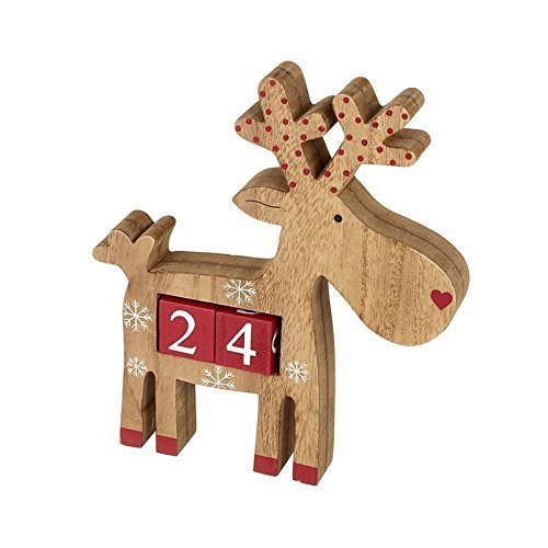 Heaven Sends Reindeer Wooden Christmas Countdown Calendar