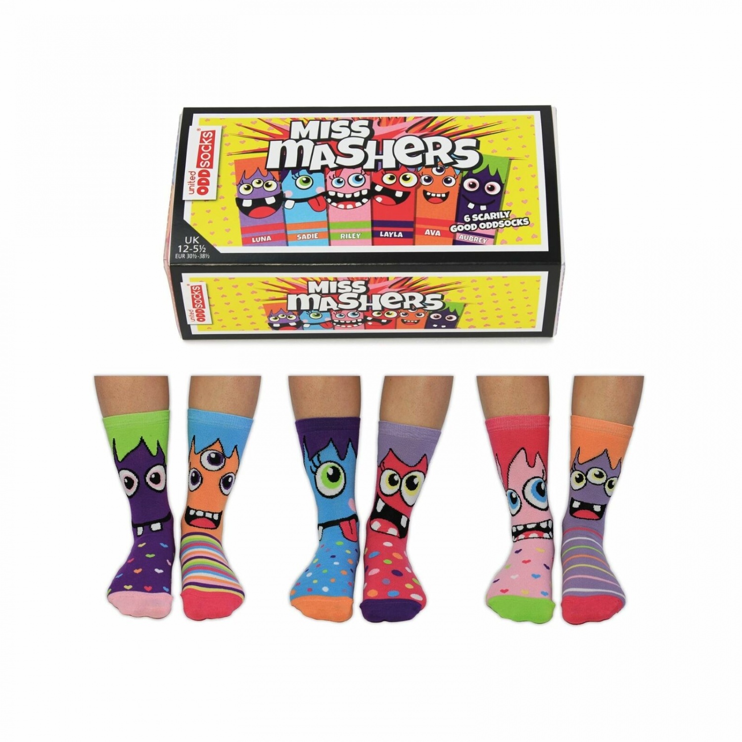 Miss Mashers Novelty Girls Socks from United Oddsocks
