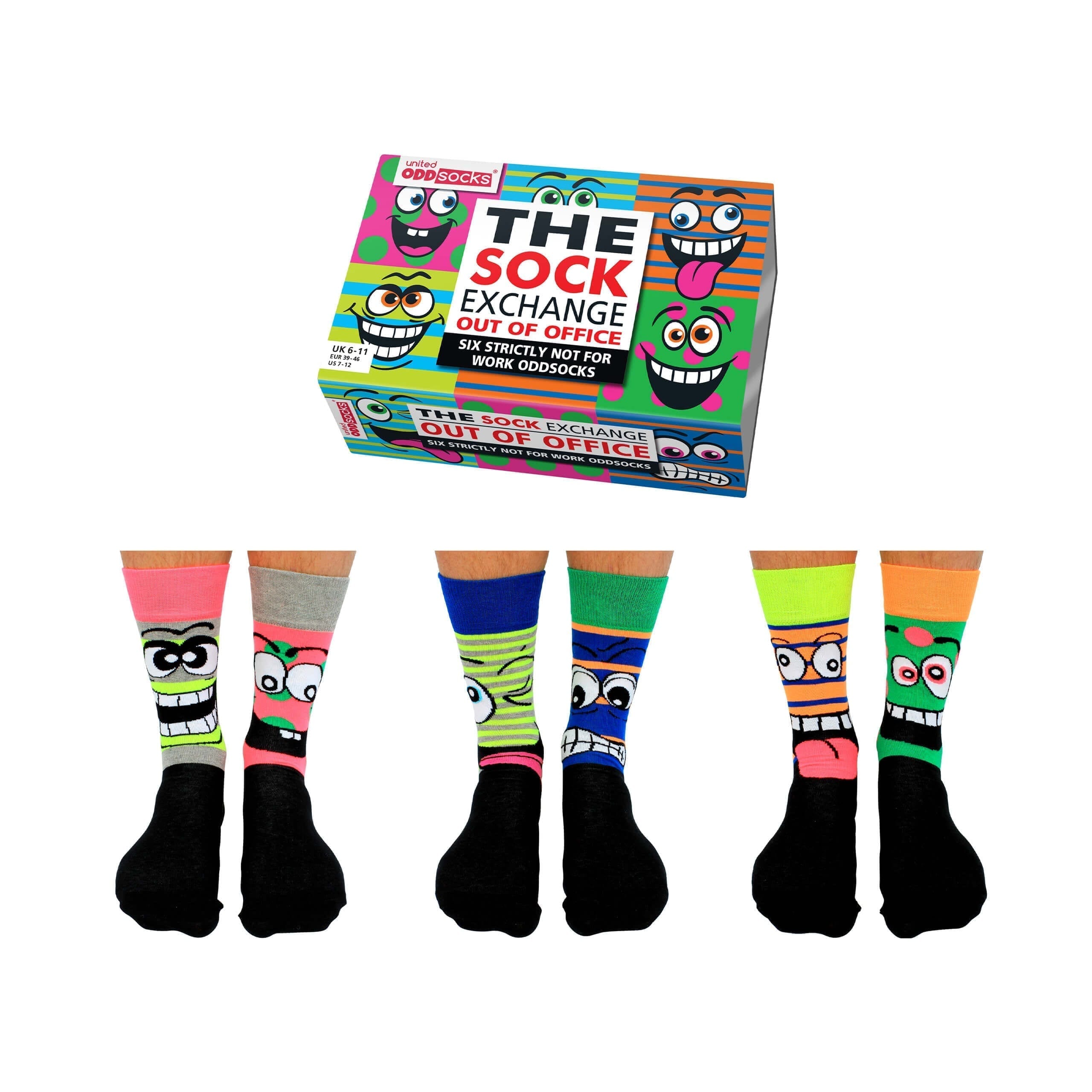 United Oddsocks Out Of Office Six Strictly Not For Work Men's Oddsocks