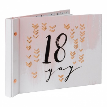Luxe Ladies 18th Birthday Gift Photo Album With Message Space