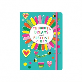 Rachel Ellen Colourful Positive Vibes Novelty Notebook