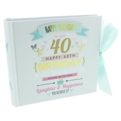 Signography Ladies 40th Birthday Gift Photo Album