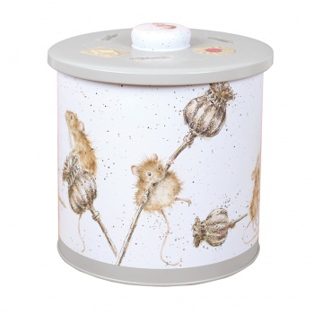 Wrendale Designs Grey Illustrated  Countryside Biscuit Barrel